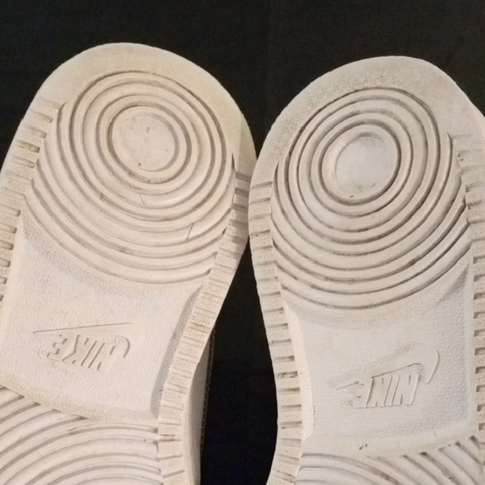 Women's Nike  Silver and White Athletic Court Vision  Shoes Low-Top Design - Picture 11 of 13